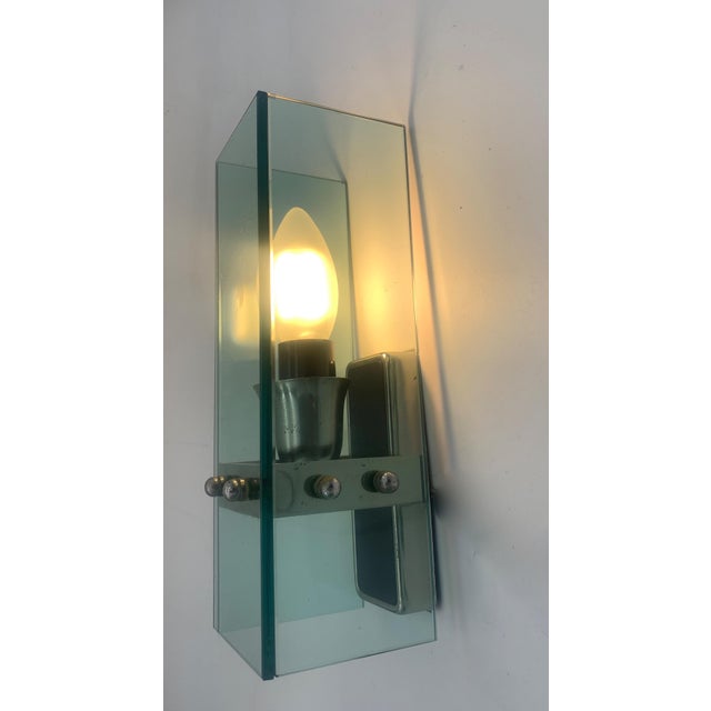Glass Wall Lamps from Veca, Italy, 1970s, Set of 2 For Sale - Image 4 of 5