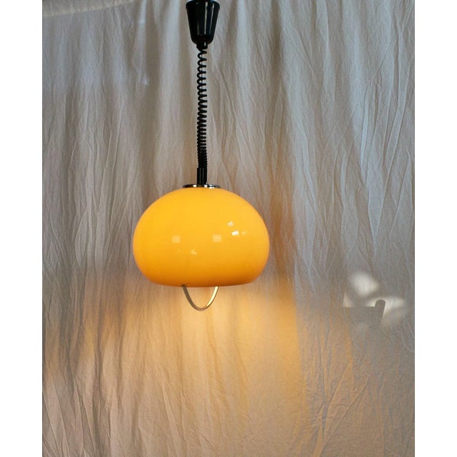 Mid-Century White Pendant Lamp by Guzzini for Meblo, 1970s For Sale - Image 10 of 16