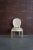 Charming French-inspired cane back chairs by Ethan Allen. These Chrystiane chairs feature the hand painted lattice pattern...