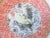 Brick Red Late 20th Century Decorative Plate, French Decoupage Rooster With Floral Border For Sale - Image 8 of 13