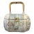 Vintage Decoupaged Octagonal Vanity Box/Purse With Colonial Tavern Scene For Sale