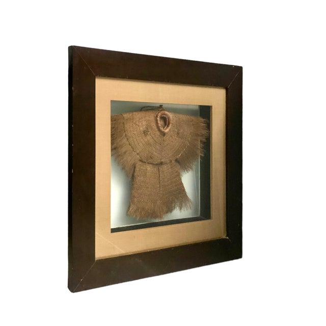 Early 20th Century Antique Chinese Youth Raincoat Cape, Professionally Framed, 28.5"w For Sale - Image 4 of 6