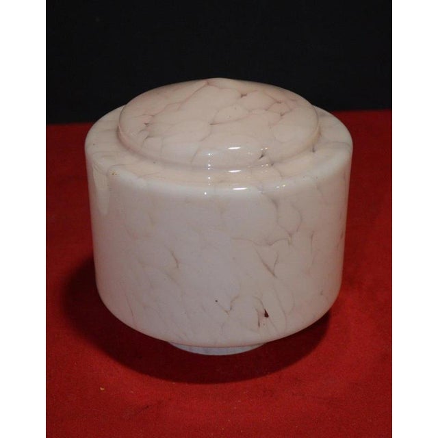 Modernist Art Deco French Chrome, Porcelain and Opaline Glass Table Lamp, 1940s For Sale - Image 15 of 18