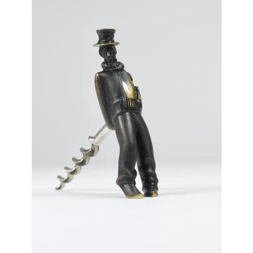 Leaning Tipsy Gentleman Brass Bottle Opener by Richard Rohac, Vienna, 1950s For Sale - Image 12 of 13