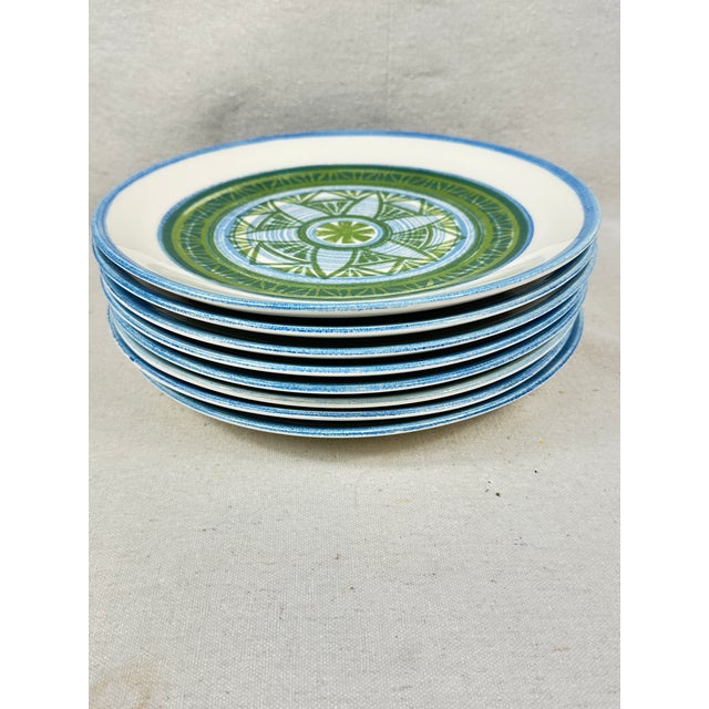 Mid 20th Century Vintage MCM Royal China Ironstone Dinner Plates-Set of 8 For Sale - Image 5 of 8