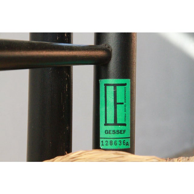 Italian Papercord Dining Chairs, 1950s, Set of 4 For Sale - Image 16 of 18