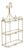 Vintage Gold Gilt Metal Hollywood Regency Scrolling Iron 3 Tier Small Wall Shelf For Sale