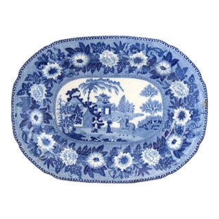 Antique English Rogers Elephant Transferware Platter For Sale