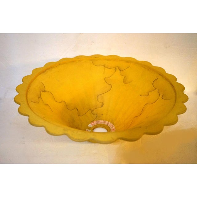 1920s Art Nouveau Yellow Studio Amber Glass Ceiling Mount For Sale In Los Angeles - Image 6 of 11