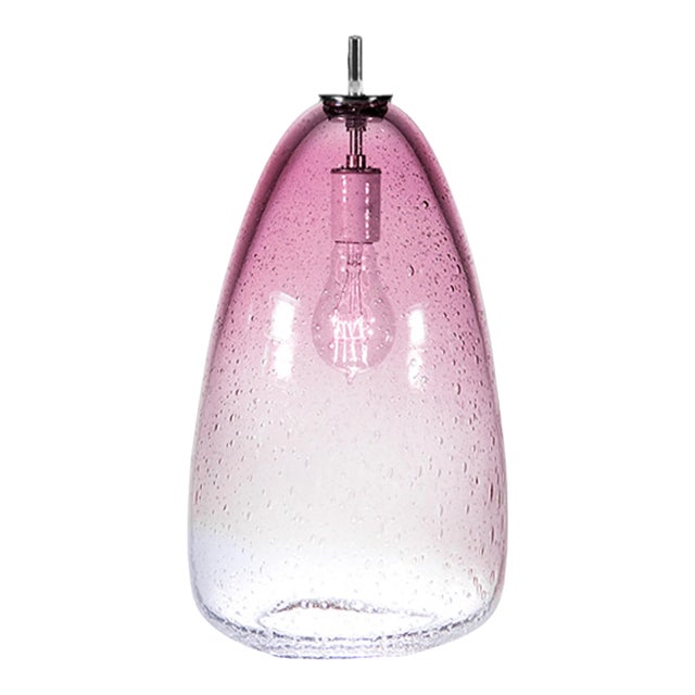 Summit Pendant Light from the Fizz Collection in Rose Quartz For Sale