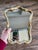 Gold Vintage 1950's Chinoiserie French Italian Gilded Hand Painted Dressing Mirror For Sale - Image 8 of 10