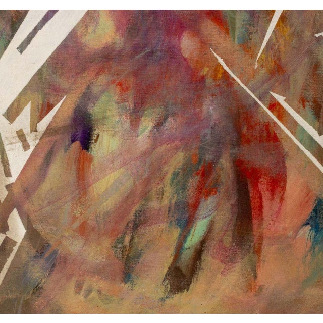 Mid 20th Century Fritz Bonner Abstraction Acrylic on Canvas For Sale - Image 5 of 8