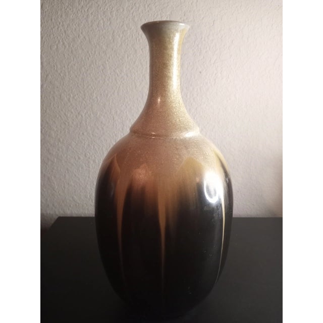 1970s 1970s Studio Art Drip Glaze Ceramic Decorative Vase For Sale - Image 5 of 6