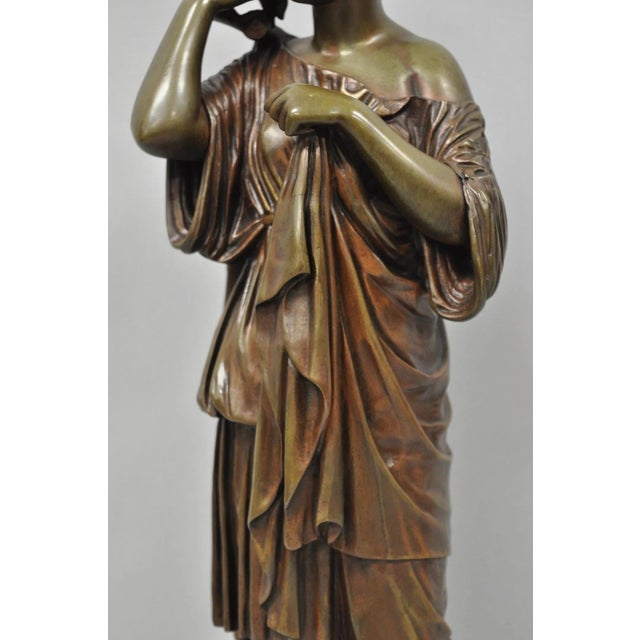 19th Century Antique 19th C. Ferdinand Barbedienne Bronze Diana Gabies Statue Sculpture For Sale - Image 5 of 17