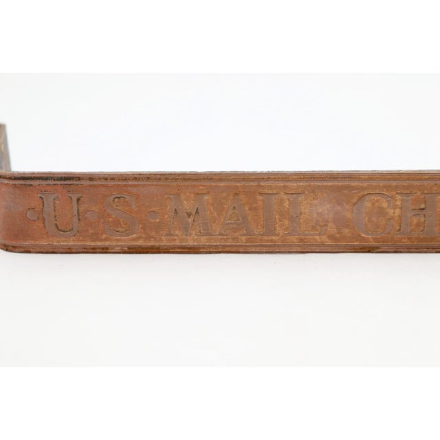 Traditional Antique Brass u.s. Mail Chute Handle For Sale - Image 3 of 5