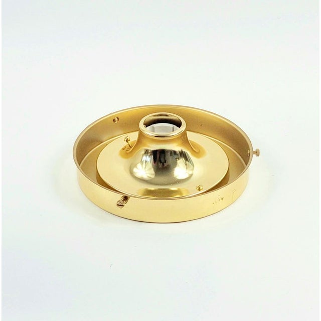 Mid-Century Modern Glass and Brass Flush Mount from Limburg, Germany, 1960s For Sale - Image 9 of 11