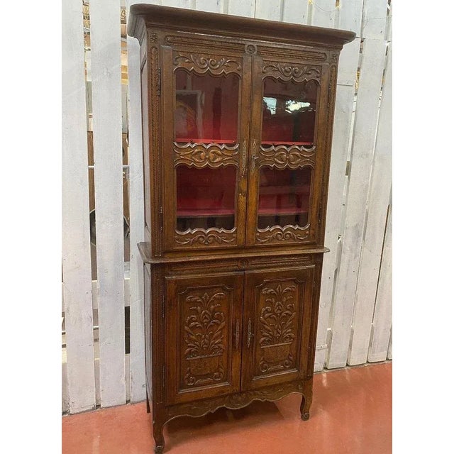 Small Two-Piece Glazed Cabinet For Sale - Image 11 of 13