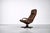 Set of Mid-Century Danish Modern Brown Leather Adjustable Easy Chair and Ottoman from Berg Furniture, 1970s For Sale - Image 11 of 18