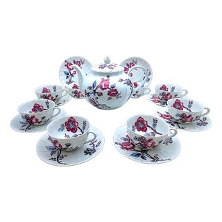 Jouy Tea Service from Bernardaud Limoges, 1980s, Set of 17 For Sale