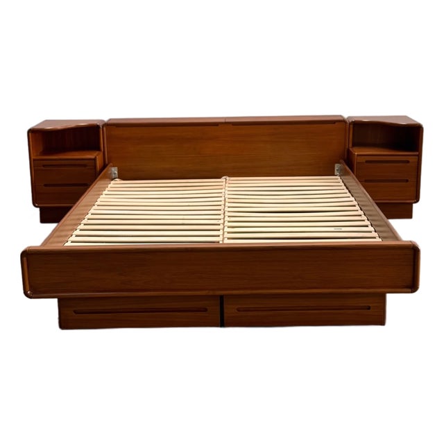 Vintage Danish Teak California King Bed For Sale