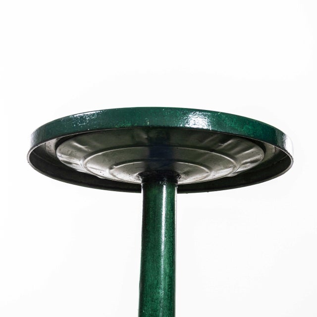 Round Racing Green Side Table from Tolix, 1950s For Sale - Image 6 of 8
