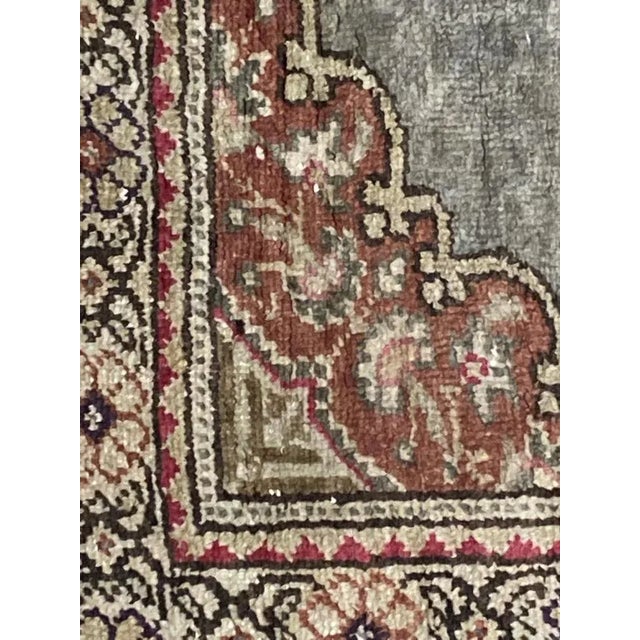 Small Vintage Turkish Kayseri Silk & Cotton Rug For Sale - Image 15 of 16