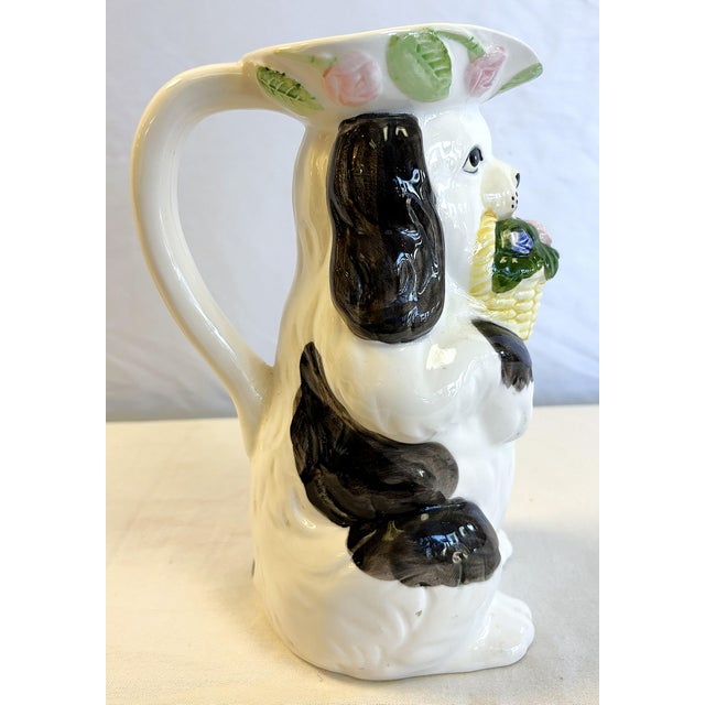 C1993 Haldon Group Ceramic Dog Pitcher For Sale - Image 4 of 18