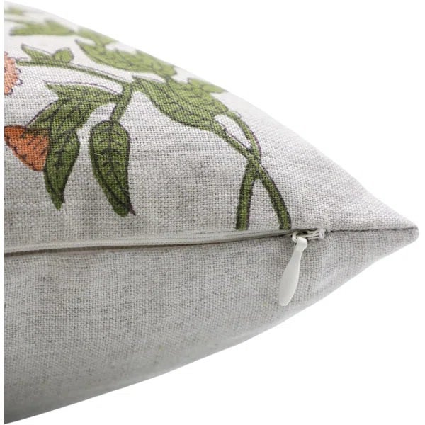 Fabdivine Handmade Pillow Cover 24x24 Inch Block Printed - Gulab For Sale - Image 4 of 4