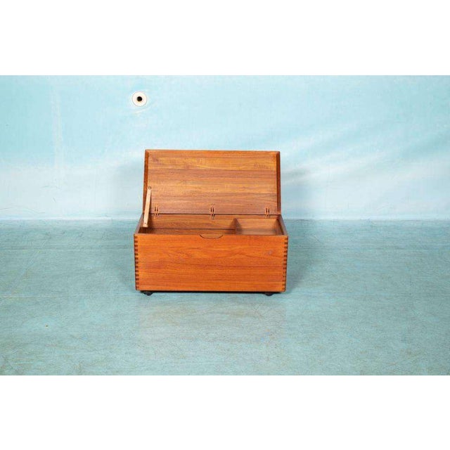 Wood Mid-Century Storage Trolley Trunk from Salin For Sale - Image 7 of 18