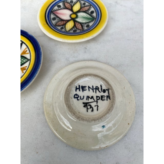 1920s Butter Pats Henriot Quimper, Circa 1920-Set of 5 For Sale - Image 5 of 5