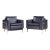 Robert Haussmann for De Sede Mid Century Black Leather Chairs - Pair For Sale