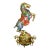 Vintage Cloisonne Enamel Horse on Ball - "Horse Treading the Universe" Figure For Sale