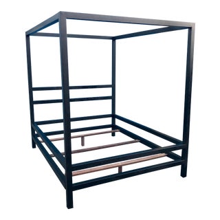 Modern Queen Square Tube Canopy Bedframe For Sale