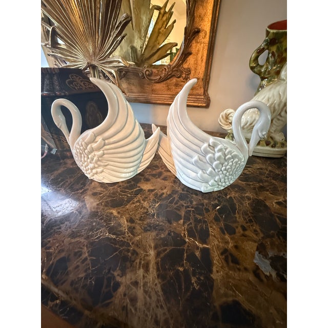 Rare Set of Mid Century Modern Royal Haeger Swan Vases For Sale In Jacksonville, FL - Image 6 of 12