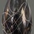 Late 20th Century Mid Century Modern Art Glass Black & White Drip String Pattern Vase 19'' For Sale - Image 5 of 9