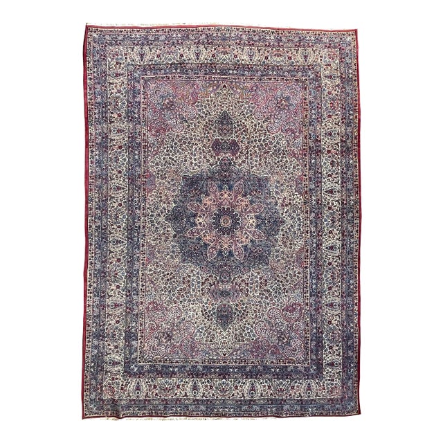 Botanical Pastel Rug 8.10 x 12.8 For Sale