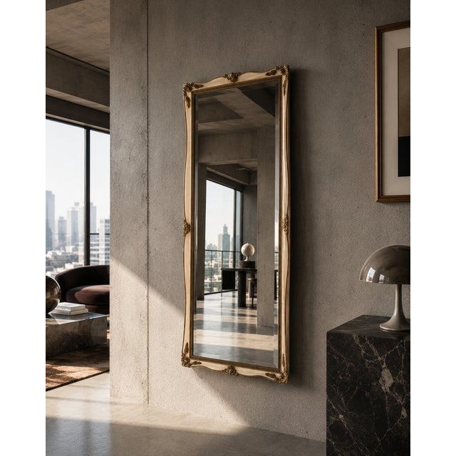 Brown Danish Wall Mirror from Henrik Nielsen & Son For Sale - Image 8 of 9