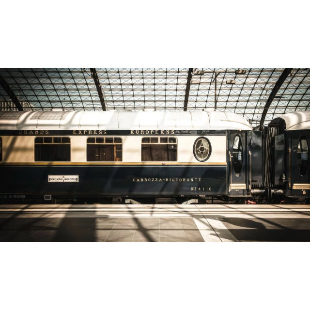 Step aboard the golden age of luxury travel with this stunning Vintage Orient Express inspired table lamp, circa 1980....