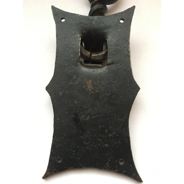 Handmade Hammered Iron with Forged twisted door knocker. Circa 1930 7 1/4" Height x 4" Width x 1 1/2" Depth