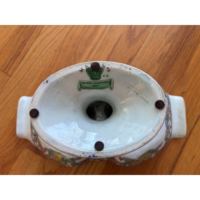 Ceramic Antique Mason’s Ironstone Centerpiece Tazza – Chinoiserie Compote Bowl C. 1820 For Sale - Image 7 of 11