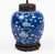 Chinese Kangxi period cobalt blue and white porcelain Prunus or Hawthorn pattern ginger jar mounted as a lamp, the...