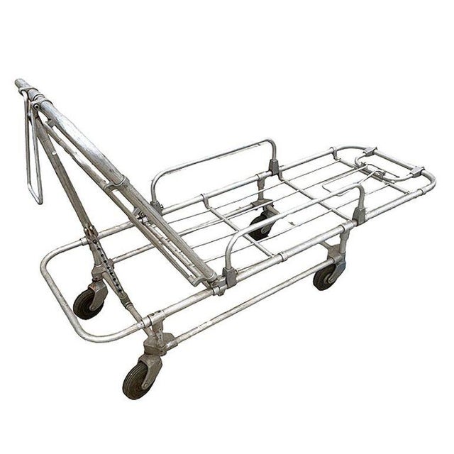 1940s 1940 #21 Posture Cot Ambulance Stretcher by Ferno-Washington Inc.or Chaise Lounge For Sale - Image 5 of 15