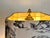 Vintage Black Marble Lamp With Toile Fabric Shade For Sale - Image 10 of 12