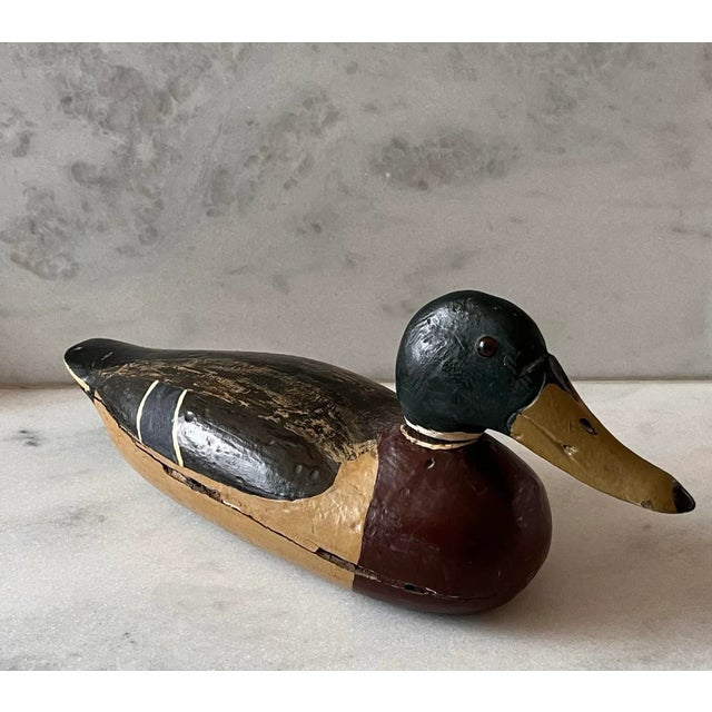 Cabin Vintage Wooden Duck Decoy For Sale - Image 3 of 11