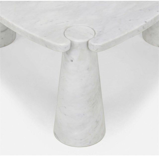 Mid-Century Modern White Carrara Marble Eros Coffee Table by Angelo Mangiarotti for Skipper, 1990s For Sale - Image 3 of 5