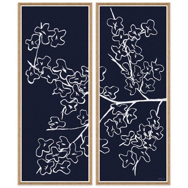 Hable Cherry Blossom I and II by Susan Hable For Sale - Image 4 of 4