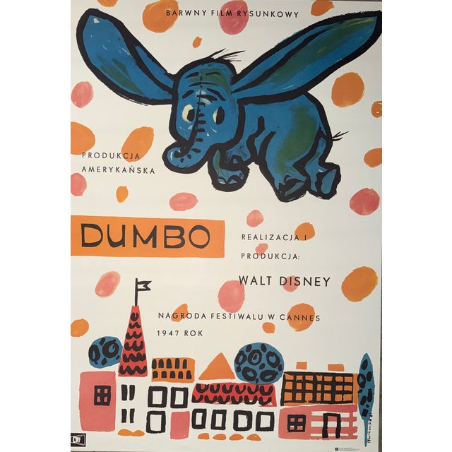 Official limited edition reprint of the classic Dumbo poster (1961) by A. Huskowska, part of the celebrated tradition of...
