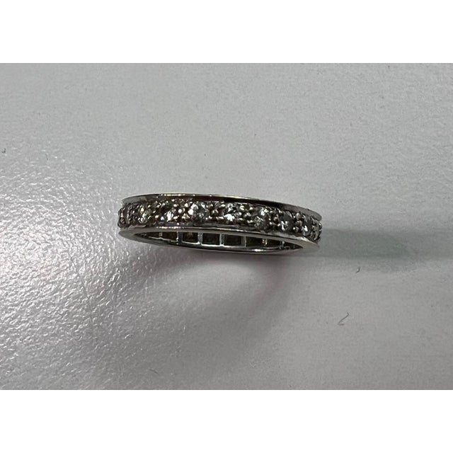 French Eternity Ring in 14 Karat with Diamonds, 1930s For Sale - Image 3 of 6