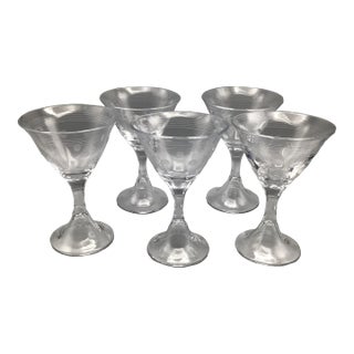 Thomas O’Brien Blown Glass Martini Glasses - Set of 5 For Sale