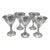 Vintage Thomas O’Brien Mid-Century Modern Blown Glass Martini Glasses - Set of 5 For Sale